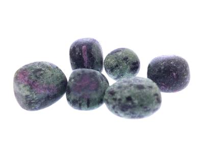 Ruby With Zoisite Polished Tumble Stones (100g Bag).   SPR17846POL
