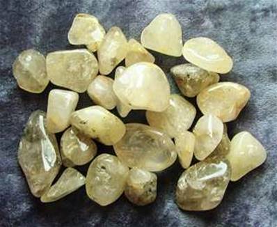RUTILATED QUARTZ POLISHED TUMBLE STONES (B GRADE) 1 Kg BAG. SPR4274WHA