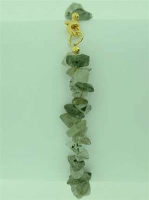 GEM CHIP BRACELET IN GREEN RUTILATED QUARTZ (10 PACK).  SPR654WH
