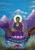 Buddha in the Land of Bliss. (500) Print by Geoffrey Treissman.