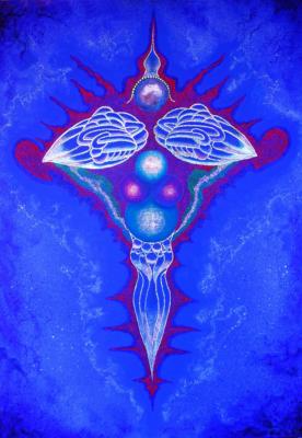 Illuminatus, Painting by Geoffrey Treissman.