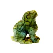 CARVING OF A HARE IN LABRADORITE.   SP13917POL