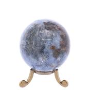 Gemstone Sphere in Blue Kyanite with Quartz.   SP16994POL