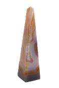 Fully Polished Obelisk In Grey/ Brown Coloured Agate.   SP17605POL