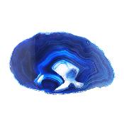 Agate Polished Front & Rear Face Slice Specimen Coloured Blue.   SP17640POL