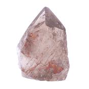 Smokey Quartz Raw Point Specimen With Polished Top And Flat Cut Base.   SP17819POL