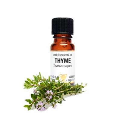 PURE ESSENTIAL OIL - THYME. thymus vulgaris. 10ml. 1/3 fl oz us. 40g. SPR1086