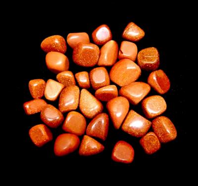 BROWN GOLDSTONE POLISHED TUMBLE STONES (500g BAG).   SPR13084WH