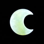 GEMSTONE CRESCENT MOON CARVING IN NEW JADE.    SPR14075POL