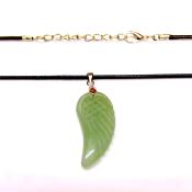 10 PACK GEMSTONE 'ANGEL WING' PENDANTS.   SPR14775WH