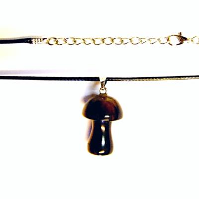 Gemstone Mushroom Pendant in Tigerseye.   SPR15376PEND