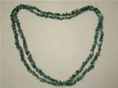 TURQUOISE CHIP NECKLACE. 36". 15g. TURQCHIP36