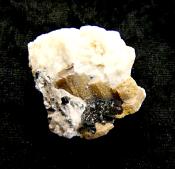 MICA WITH GREEN & BLACK TOURMALINE IN FELDSPAR CRYSTAL SPECIMEN.   SP10774