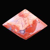 Diamond Shape Fully Polished Brecciated Jasper Slice Specimen.    SP17189POL