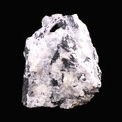 Black Tourmaline In Quartz Raw Crystal Specimen With Flat Cut Base To Stand.   SP17403