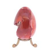Gemstone Polished Egg In Carnelian With Quartz Druze.   SP17557POL