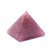 Gemstone Pyramid In Strawberry Quartz.   SP17577POL
