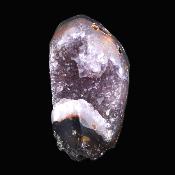 Agate With Amethyst Druze Polished Edge Geode Specimen.   SP17616POL