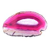 Agate Polished Front & Rear Face Slice Specimen Coloured Pink.   SP17648POL