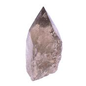 Smokey Quartz Raw Point Specimen With Polished Top And Flat Cut Base.   SP17818POL
