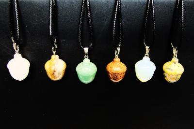 Six Pack Acorn Pendant Necklaces.   SPR15961WH