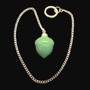 Acorn Dowsing Pendulum in Green Aventurine.   SPR15966POL