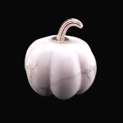 Pumpkin Carving in White Howlite.   SPR17863POL