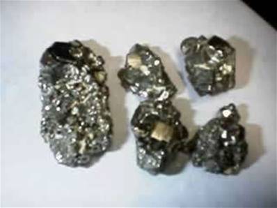 IRON PYRITES clusters of cubic gold crystals (1KG BAG).   1209