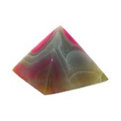Geode Pyramid in Grey/ Pink Coloured Agate.   SP15671POL