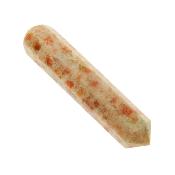 Sunstone Faceted & Tapered Polished Point Massage/ Healing Wand.  SP15694POL