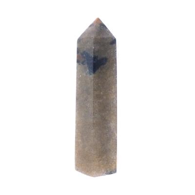 Gemstone Fully Polished And Faceted Point Specimen in Dumortierite with Quartz.   SP17058POL
