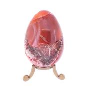 Gemstone Polished Egg In Carnelian With Quartz Druze.   SP17557POL