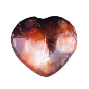 Carnelian Gemstone Polished Geode Heart Carving.   SP17571POL