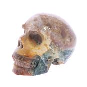 Gemstone Skull Carving In Jasper.   SP17771POL