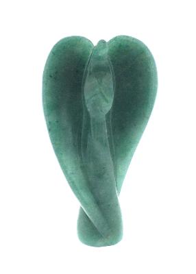 Gemstone Angel Carving In Green Aventurine.   SP17773POL
