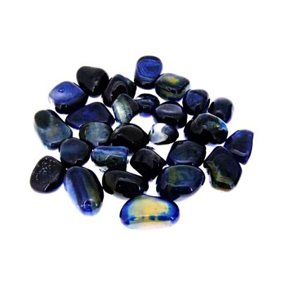 BLUE BANDED AGATE POLISHED TUMBLE STONES 500g BAG (A GRADE) SIZE 3.   SPR14407WHA