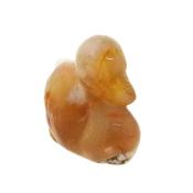 Gemstone Duck Carving in Flower Agate.   SPR15185POL