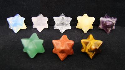 8 Pack Of Mini Merkaba Stars.   SPR15585WH