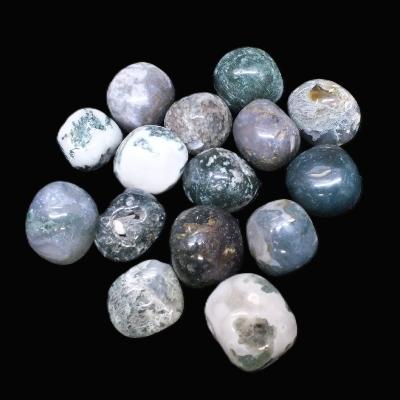 Moss Agate Polished Tumble Stones (500g Bag).   SPR16986WHA