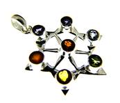CHAKRA STAR PENDANT IN 925 SILVER. SPR9185PEND