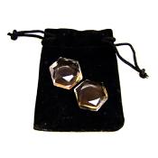 STAR OF DAVID PAIR IN QUARTZ.   SP14827POL