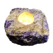 Sodalite Raw Nodule Single Tea Light Holder.   SP16543SLF