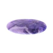 Chevron Amethyst Fully Polished Flat Pebble/ Palm Stone.   SP17385POL   