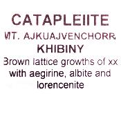 Catapleiite Raw Crystal Specimen.   SP17453