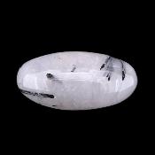 Tourmaline Crystals In Quartz Fully polished Oval Palm Stone.   SP17546POL