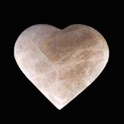 Cream Sheen Moonstone Gemstone Polished Heart Carving.   SP17554POL