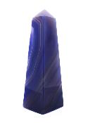 Fully Polished Obelisk In Blue/ Purple Coloured Agate.   SP17606POL