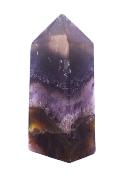 Fully Polished Obelisk In Fluorite With Cacoxenite.   SP17607POL