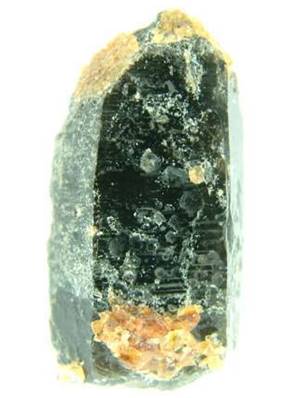 SPESSARTINE GARNET ON SMOKEY QUARTZ SPECIMEN. 42 X 21 X 18MM APROX. 24g. SP809