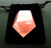 POLISHED ROSE QUARTZ DOUBLE TERMINATED POINT/ WAND.   SP9702POL